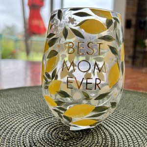 FIRM!  Best Mom Ever Lemon Twist Stemless Wine/Water/Juice Glass